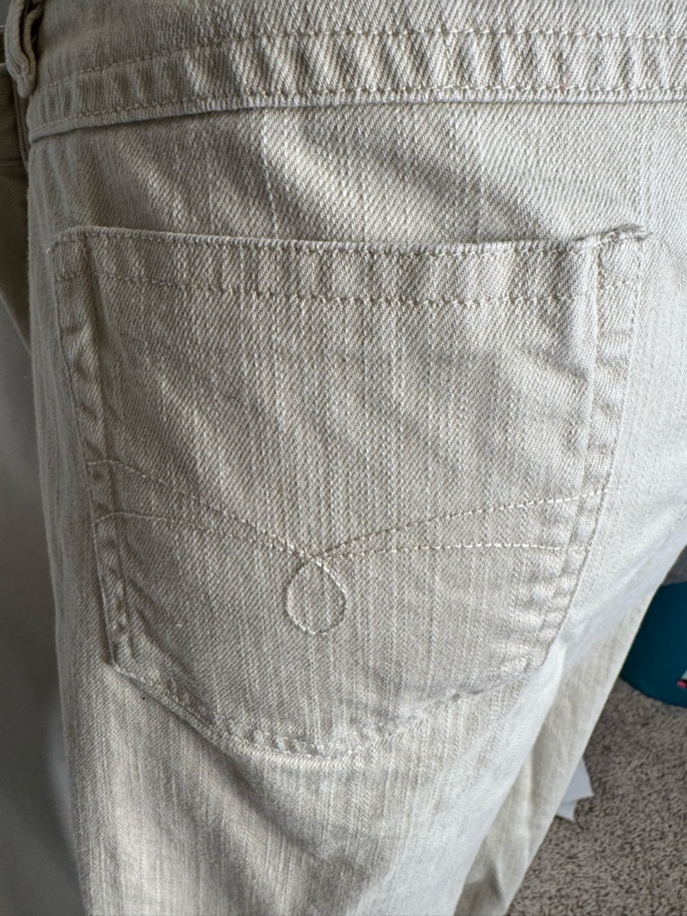 Cato Woman 22W Khaki Straight Leg Pants Stretch Denim Beige Casual Classic - Picture 7 of 16